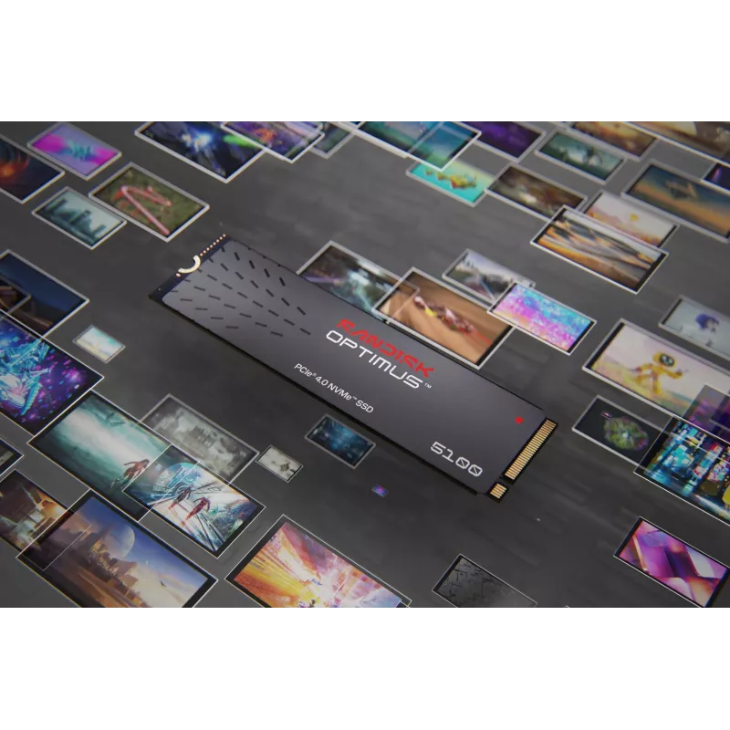 SanDisk 1TB M.2 NVMe PCIe 4.0 iekšējais SSD - 7100MB/s lasīšana, 6700MB/s rakstīšana