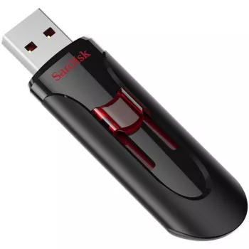 SanDisk Cruzer Glide 256GB USB 2.0 Flash Drive (SDCZ600-256G-G35) - Melns