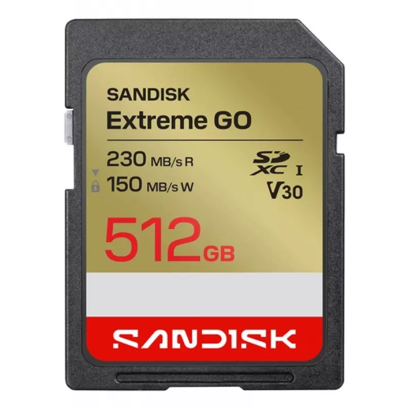 SanDisk Extreme GO SDXC atmiņas karte 512 GB UHS-I 230 MB/s lasīšana V30 U3