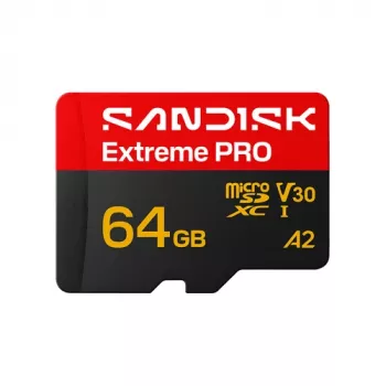 SanDisk Extreme PRO microSDXC 64GB UHS-I U3 V30 līdz 200 MB/s lasīšana