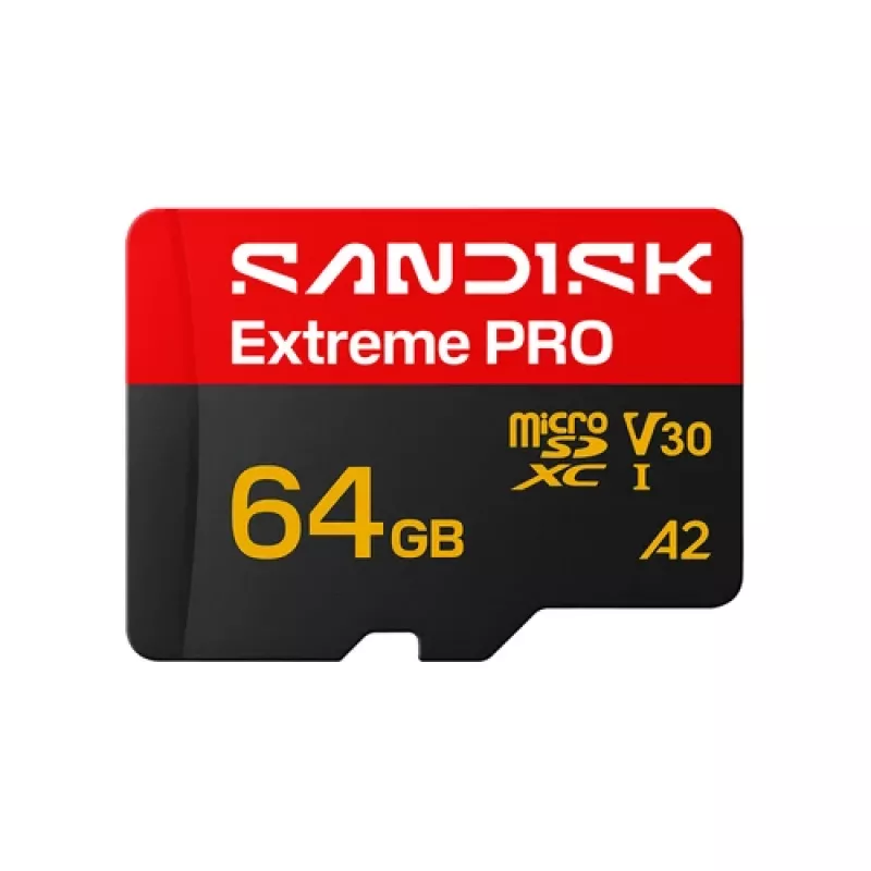 SanDisk Extreme PRO microSDXC 64GB UHS-I U3 V30 līdz 200 MB/s lasīšana