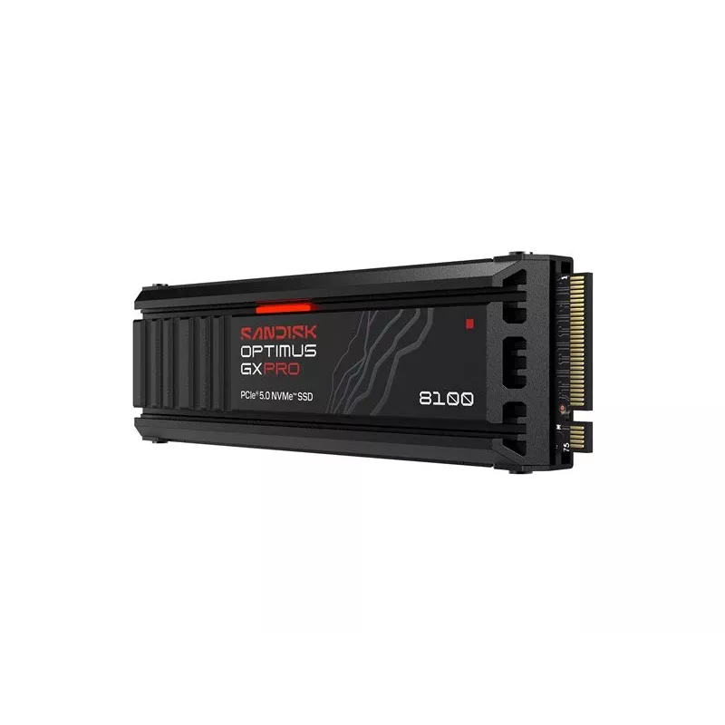 SanDisk Optimus GX PRO 8100 4TB PCIe Gen5 NVMe M.2 2280 iekšējais SSD ar radiatoru un aparatūras šifrēšanu
