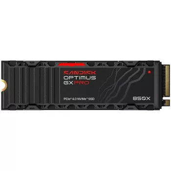 SanDisk Optimus GX PRO 850X 4TB iekšējais SSD, M.2 2280 D5-M, PCIe 4.0 x4 NVMe, TCG Opal Encryption 2.01, integrēts dzesētājs