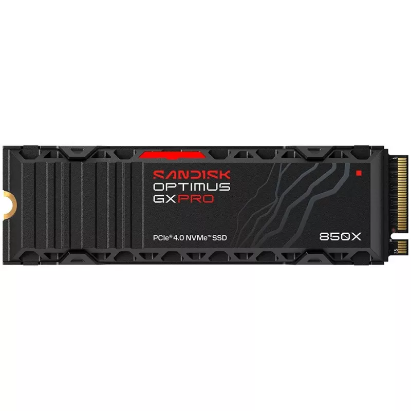 SanDisk Optimus GX PRO 850X 4TB iekšējais SSD, M.2 2280 D5-M, PCIe 4.0 x4 NVMe, TCG Opal Encryption 2.01, integrēts dzesētājs