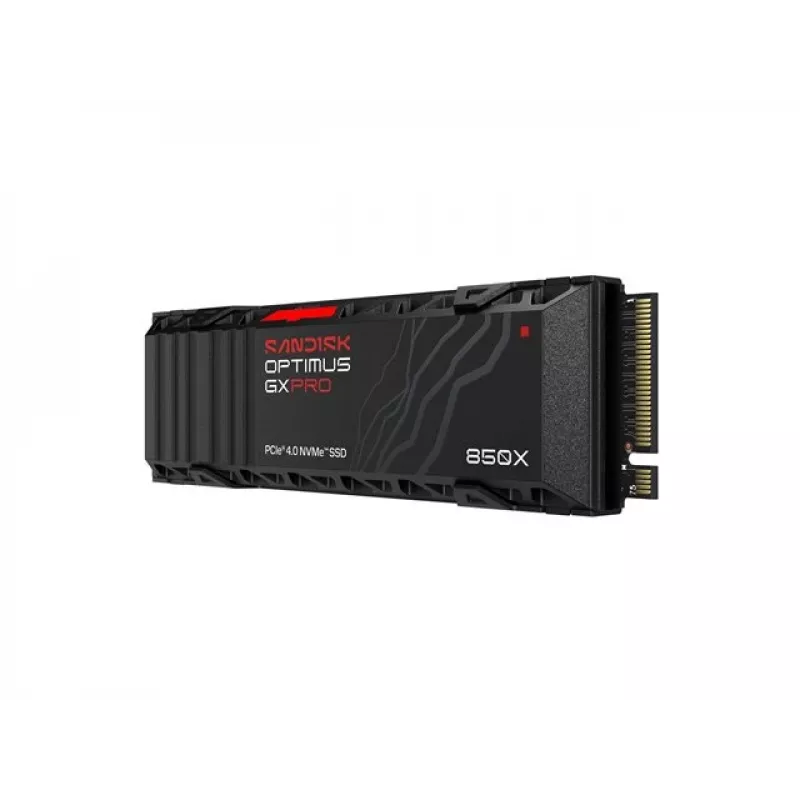 SanDisk Optimus GX PRO 850X 4TB iekšējais SSD, M.2 2280 D5-M, PCIe 4.0 x4 NVMe, TCG Opal Encryption 2.01, integrēts dzesētājs