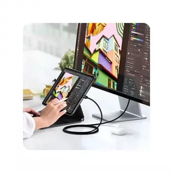 SATECHI Thunderbolt 5 Pro kabelis 1m USB-C uz USB-C – 120Gbps, 240W, melns