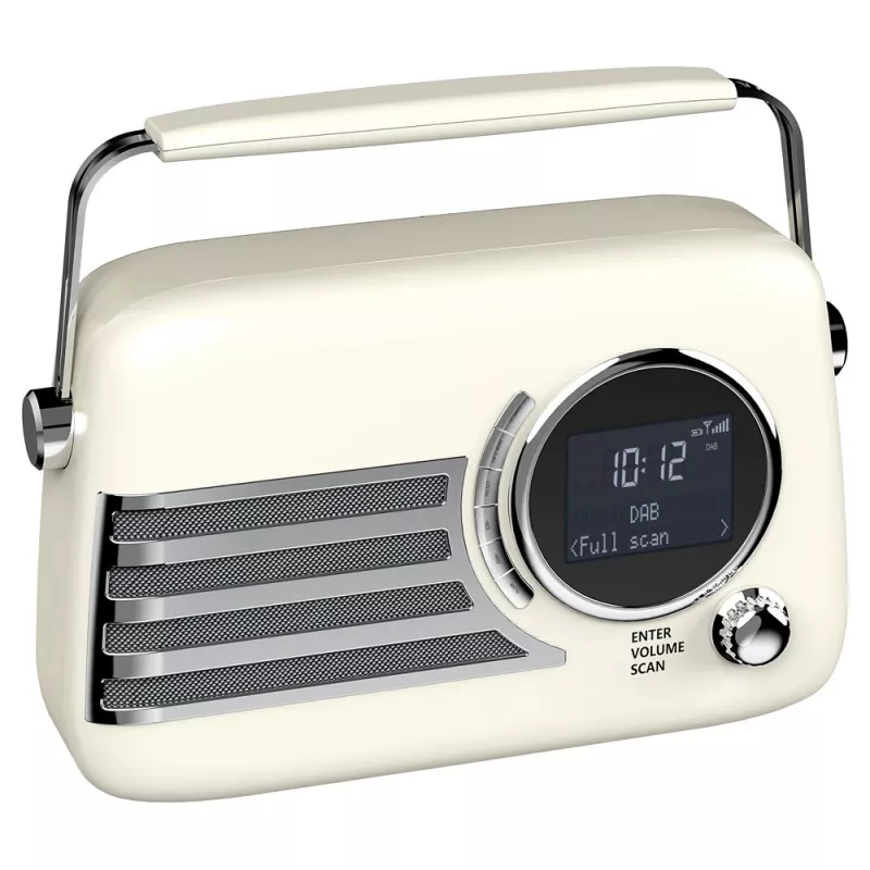 SAVIO RS-04 pārnēsājams DAB+ FM radio ar uzlādējamu akumulatoru, LCD displeju, diviem modinātājiem, melns