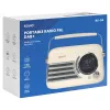 SAVIO RS-04 pārnēsājams DAB+ FM radio ar uzlādējamu akumulatoru, LCD displeju, diviem modinātājiem, melns