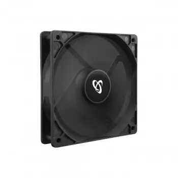 SBOX CF-120 120mm PC Case Fan, Black, 1200 RPM, 38 CFM, 23.2 dBA, Hydraulic Bearing, 3-Pin + Molex