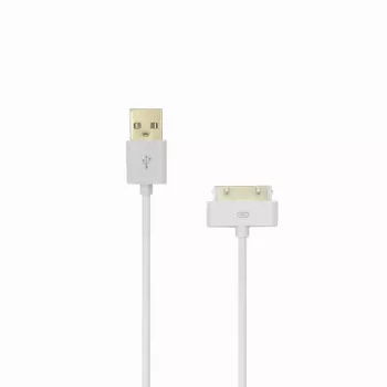 SBOX IPH4 USB-A uz Apple 30-pin kabelis, 2m, balts, uzlādei un datiem