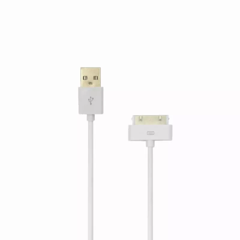 SBOX IPH4 USB-A uz Apple 30-pin kabelis, 2m, balts, uzlādei un datiem