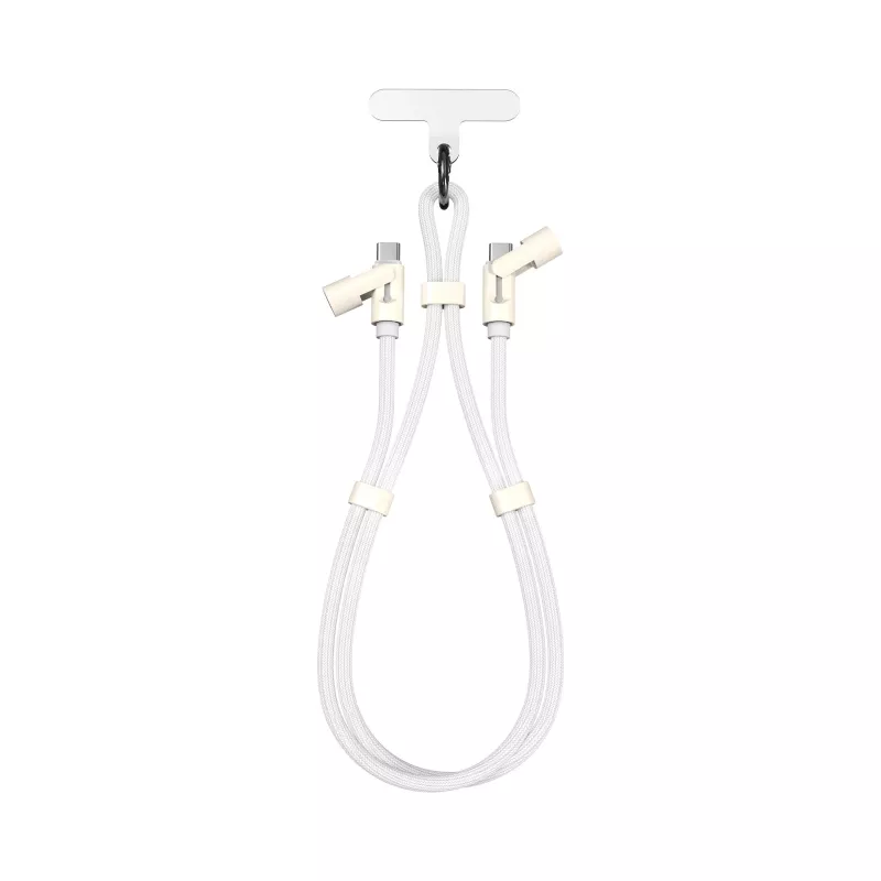 SBOX Lanyard White USB-C to USB-C kabelis 1,5m Balts