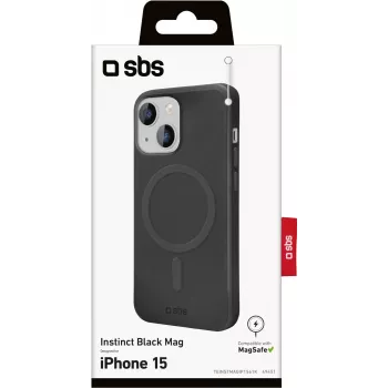 SBS Instinct Mag Cover iPhone 15, 6.1 inch, Melns