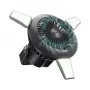 SBS Portable Fan with 4000mAh Power Bank, LED Light and Solar Charging