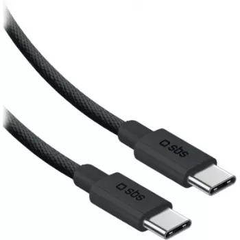 SBS USB-C uz USB-C neilona kabelis 2m 240W melns