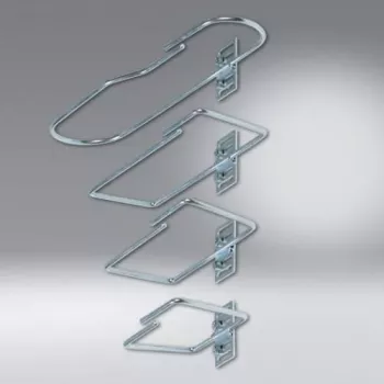 SCHÄFER IT SYSTEMS tērauda kabeļu pārvaldības kronšteins, 82 x 170 mm, melns (7968200)