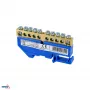 Schelinger 8x12 spaiļu bloks, 10 ceļu, zils, DIN sliedes montāžai