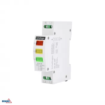 SCHELINGER SL9 3 fāžu LED indikatora lampiņa 230V AC DIN sliedes montāžai