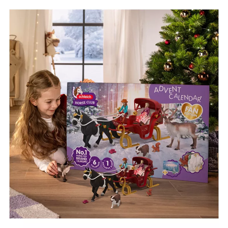 Schleich Horse Club Adventes kalendārs – Ziemassvētku kamanu brauciens