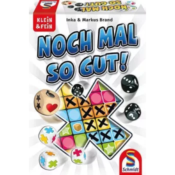 Schmidt Spiele Nochmal so gut (49365) - kauliņu spēles paplašinājums spēlei Nochmal!, 1-6 spēlētāji, no 8 gadu vecuma, 20-30 minūtes, 2 abpusējas punktu lapas, 4 jauni spēles varianti, vācu valodā