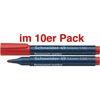 Schneider 130 pastāvīgais marķieris sarkans ar apaļu uzgali 1,0-3,0 mm uzpildāms 113002