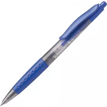 Schneider Gelion 1 Ievelkams Lodīšu Pildspalva - Zils Tinte, Vidējs 1.0 mm, Caurspīdīgs Zils Korpuss, Ambidekstrāls Satvērējs 101003