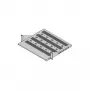 SCHROFF 19 collu fiksēts plaukts, 430 x 400 mm izmantojamā platība, gaiši pelēks RAL 7035, 1U, 25 kg slodze