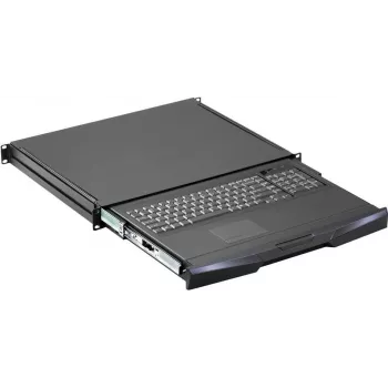 SCHROFF 1U tastatūras atvilktne RAL 9005 dziļi melna 19 inch statīva montāža 60118566