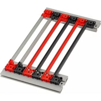 SCHROFF 24568356 19 collu 2U fiksēta montāžas sliede serveru un tīkla skapjiem, tērauds, melna RAL 9005, pulverkrāsots, 482,6 mm garums