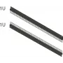 SCHROFF suku sloksnes panelis 1U ar 2 kabeļu ievadiem, melns RAL 9005 64230096