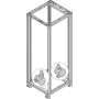 SCHROFF riteņu komplekts ar regulējamām kājām, 400 kg slodzes ietilpība, 60 mm riteņi, 4 gab. 27230068
