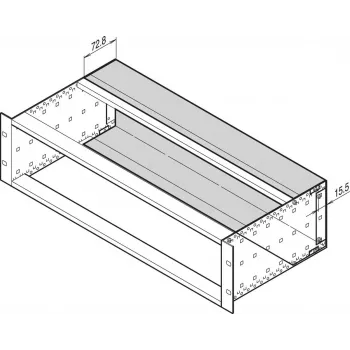 Schroff aizmugurējais vāks apakšrāmim, 3U 84HP, 220 mm dziļums, tērauds, cinkots 34561752