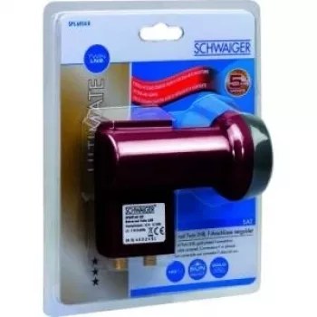Schwaiger SPS6914R 2 virzienu F-sadalītājs signāla sadalītājs 5-2400 MHz, līdzstrāvas caurlaide, terakota