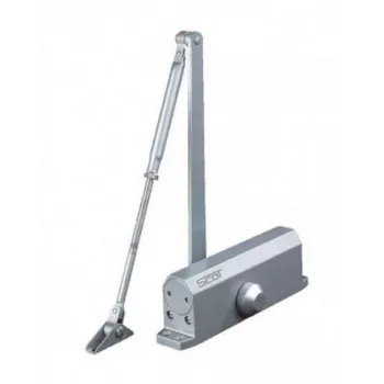 SCOT DC-30 griestu durvju aizvērējs durvīm 80-100 kg, regulējams EN 3-5, sudraba