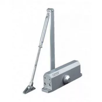 SCOT DC-30 griestu durvju aizvērējs durvīm 80-100 kg, regulējams EN 3-5, sudraba