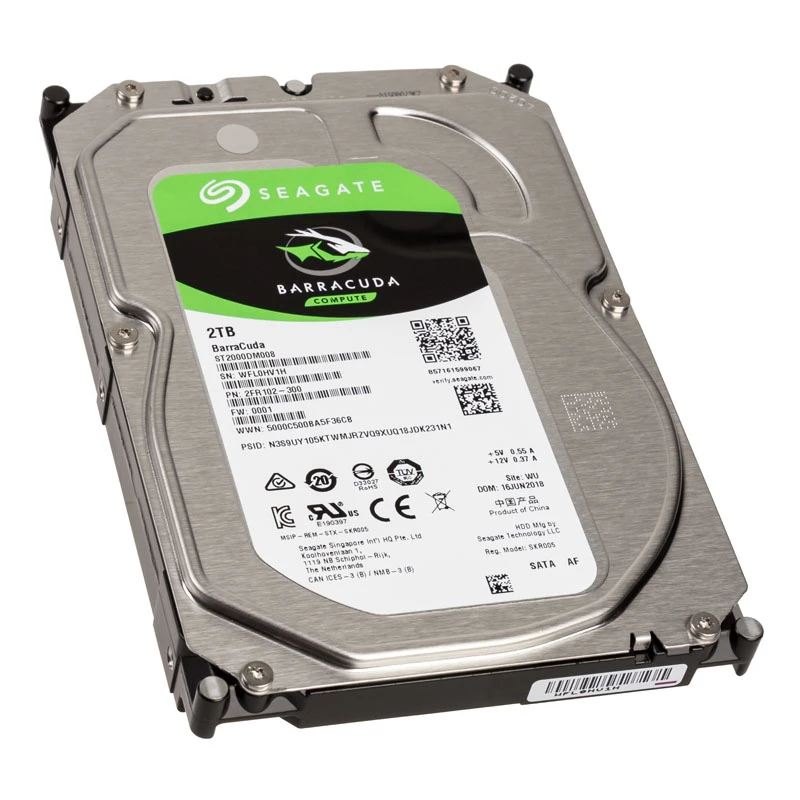 Seagate Barracuda ST2000DM008 2TB iekšējais HDD - 3.5 collu SATA III 7200RPM 256MB kešatmiņa 6ms