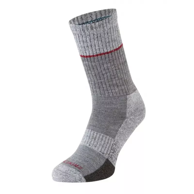 SealSkinz Socks Solo QuickDry Mid Grey/White/Red