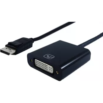 SECOMP STANDARD DisplayPort vīriešu uz DVI-D Single Link sieviešu adaptera kabelis, 15cm, melns (11.55.3202)