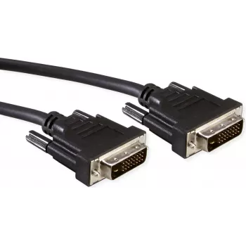 SECOMP STANDARD DVI-D Dual Link monitora kabelis, DVI-D tēviņš uz DVI-D tēviņu, 5 m, melns S3643