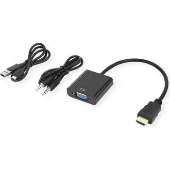 SECOMP STANDARD HDMI uz VGA + 3,5 mm audio adaptera kabelis, 0,23 m (S3210)