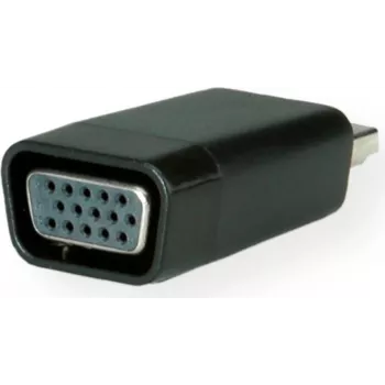 SECOMP STANDARD HDMI uz VGA adapteris ar audio, HDMI vīrišķais uz VGA sievišķais, Full HD 1080p, melns S3208