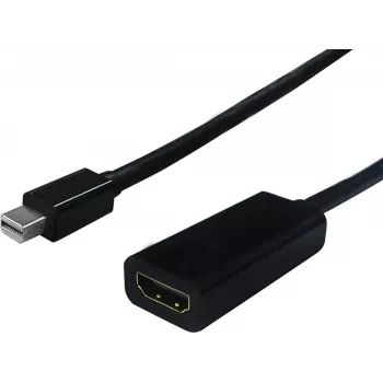 SECOMP STANDARD Mini DisplayPort uz HDMI adapteris, 4K, zeltīti kontakti, melns S3206