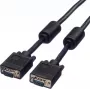 SECOMP STANDARD SVGA kabelis HD15 ar ferīta gredzeniem, ST-ST, melns, 10 m (S3618)