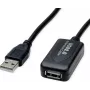 SECOMP STANDARD USB 2.0 aktīvais pagarinājuma kabelis ar atkārtotāju, melns, 15 m (S3116)