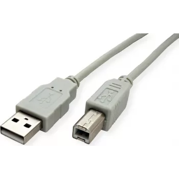 SECOMP STANDARD USB 2.0 kabelis, Type A-B, bēšs, 0,8 m (S3101)