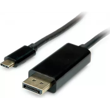 SECOMP STANDARD USB-C uz DisplayPort adaptera kabelis 1m 4K@60Hz melns S3732