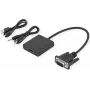SECOMP STANDARD VGA + audio uz HDMI adaptera kabelis, 0,23 m, melns S3211