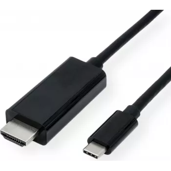 SECOMP USB-C uz HDMI adaptera kabelis, 4K, 2 m, melns S3731