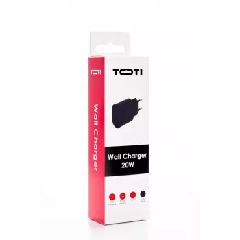 SEEK TOTI 20 W USB-C PD ātrais sienas lādētājs, melns
