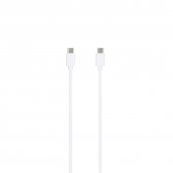 SEEK TOTI Type-C uz Type-C 1m PVC Datu Kabelis 3A Balts